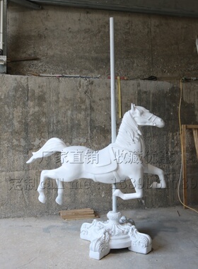 玻璃钢旋转木马雕塑婚庆宝宝宴