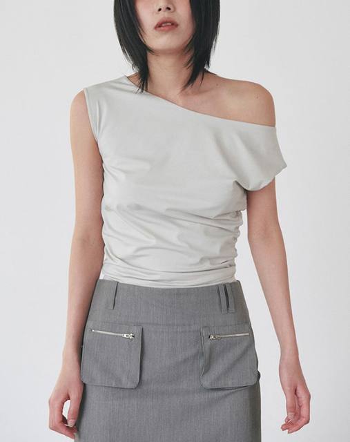 Eihey ehey slanted shoulder sexy off-shoulder ເສື້ອທີເຊີດເທິງສໍາລັບແມ່ຍິງ