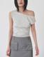 Eihey ehey slanted shoulder sexy off-shoulder ເສື້ອທີເຊີດເທິງສໍາລັບແມ່ຍິງ