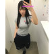 Eihey summer Korean style sweet style cute three-color polka dot letters slim slim T-shirt short sleeves