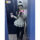 Eihey Japanese style ballet style round neck slim sweet soft girl lace long-sleeved sweater cake skirt
