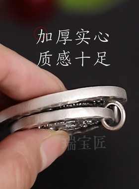 纯银本命佛吊坠足银9999