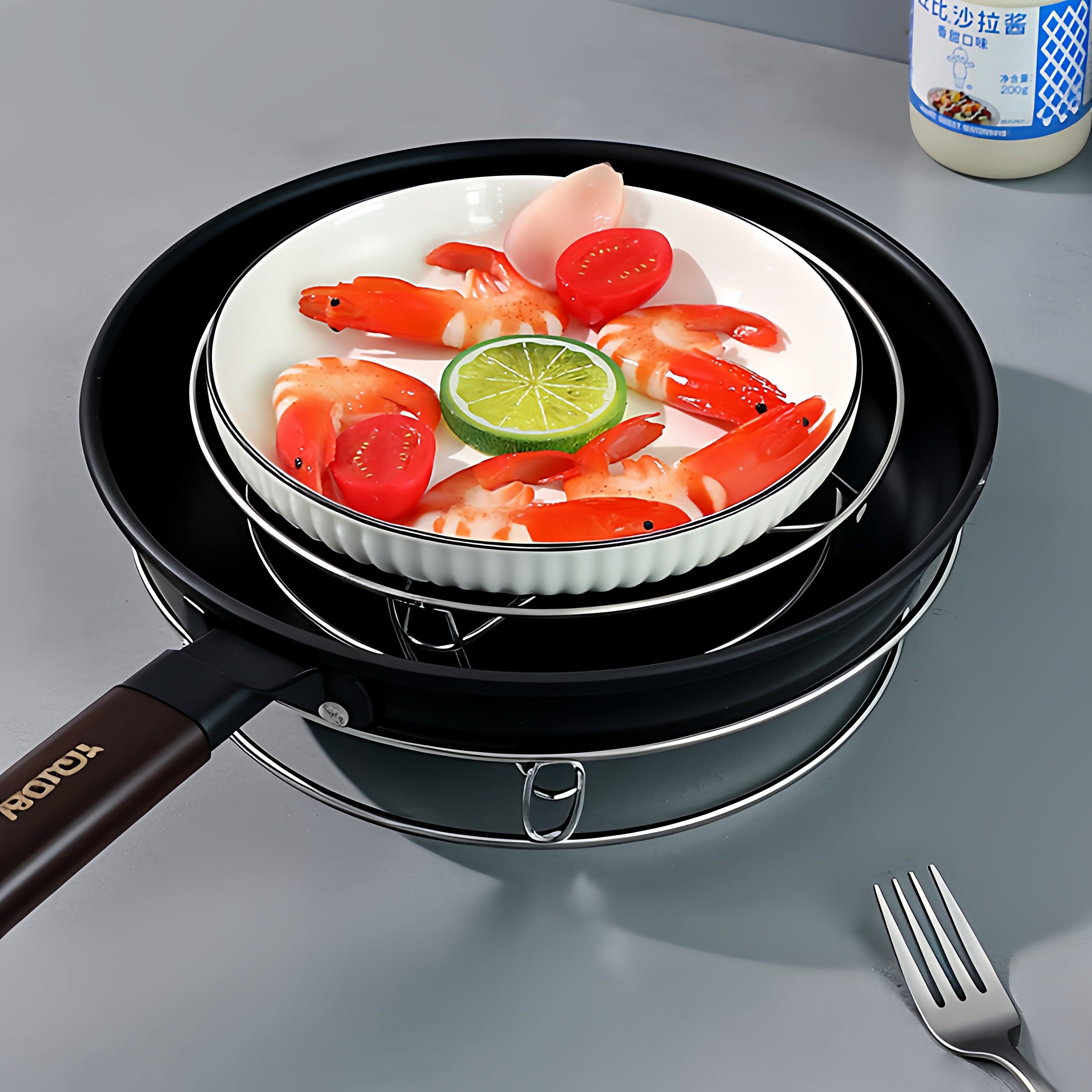 不锈钢锅架厨房家用置物架多功能锅具隔热防烫锅垫收纳放锅支架子