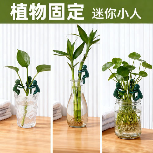 水培植物生长伴侣扶正扶枝办公桌装饰固定造型小人水培植物扶正 - 图2