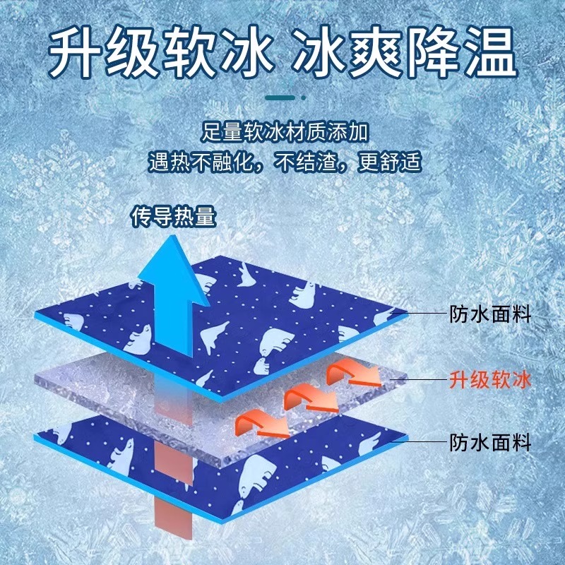 夏季冰垫坐垫凉垫汽车水垫降温宠物冰凉垫子免注水凝胶学生水床垫
