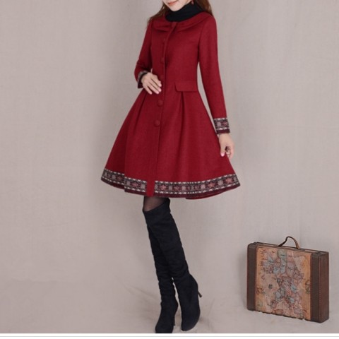 2024 Autumn and Winter New Feminine Slim Wool Jacket