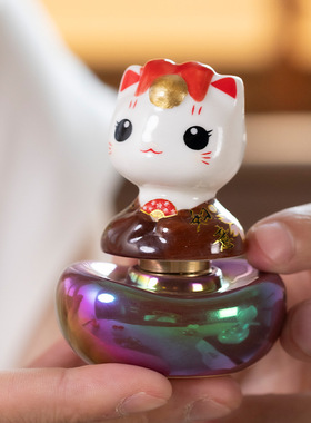 2026新款转转猫汽车摆件小猫车内中控台装饰用品高级感车载小摆件