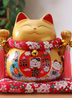 日式陶瓷招财猫开业礼品摆件