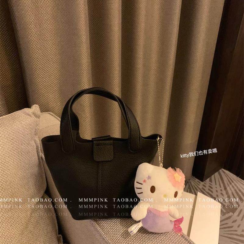 mmmpink韩国小众软皮水桶包女韩版荔枝纹手提小包单肩斜挎菜篮子,淘宝优惠券,粉丝福利购,淘宝优惠卷