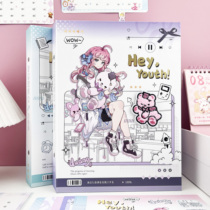 Teenage Girl Hearts Cartoon Loose Loose-leaf Classmates Record A4 Detachable Inner Page Sixth Grade Junior High School Graduation Commemorative Album album Leave a message