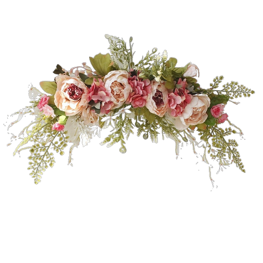 仿真花门楣花镜前花门饰墙饰婚礼迎宾牌拱花生日餐桌会议桌花婚车