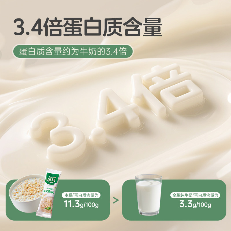 贝氏0添加牛乳燕麦片即食冲饮营养早餐懒人速食代餐冷热双泡条装,淘宝优惠券,粉丝福利购,淘宝优惠卷