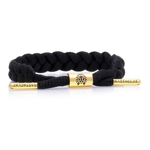 RASTACLAT官方正品小狮子基本系列ONYX II黑玛瑙黑金男鞋带手链绳