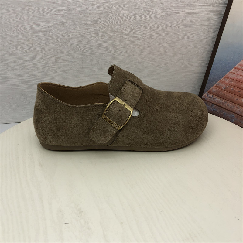 撤柜断码处理女鞋2026春季款时尚复古风搭扣圆头平底一脚蹬勃肯鞋,淘宝优惠券,粉丝福利购,淘宝优惠卷