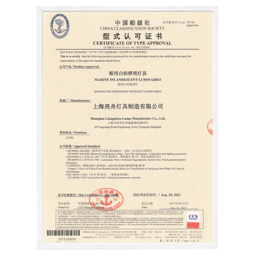 上海亮舟船用塑料白炽舱顶灯CCD3-2/3舱室照明灯24V30W/CCS证正品 - 图0