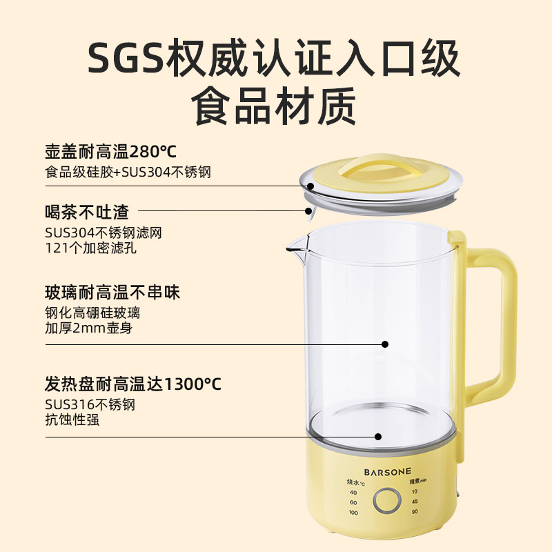 朋森办公室小型迷你煮茶家用养生壶 barsone养生壶/煎药壶