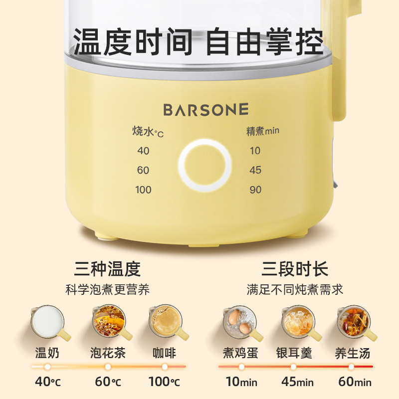 朋森办公室小型迷你煮茶家用养生壶 barsone养生壶/煎药壶