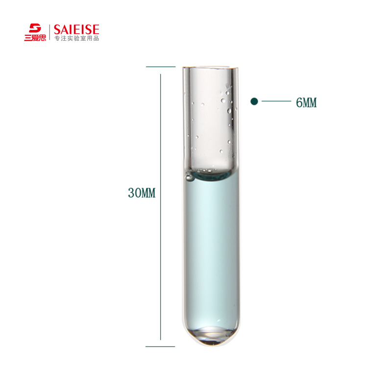 三爱思100只杜氏玻璃小导管发酵管6*30mm小试管平口圆底实验室透明玻璃仪器耗材厂家直供化学实验器材-图3