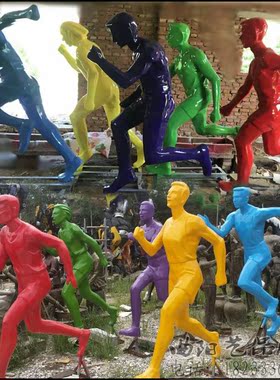 运动风项目铁艺摆件人物雕塑