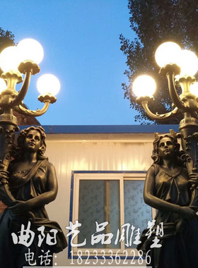 玻璃钢别墅自由女神风雕塑像