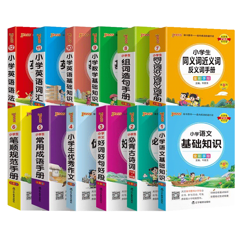 pass绿卡掌中宝小学生古诗词优秀作文语文数学基础知识口袋书天天背一二三四五六年级小学通用辅导资料书图解学霸速记小学手册-图3