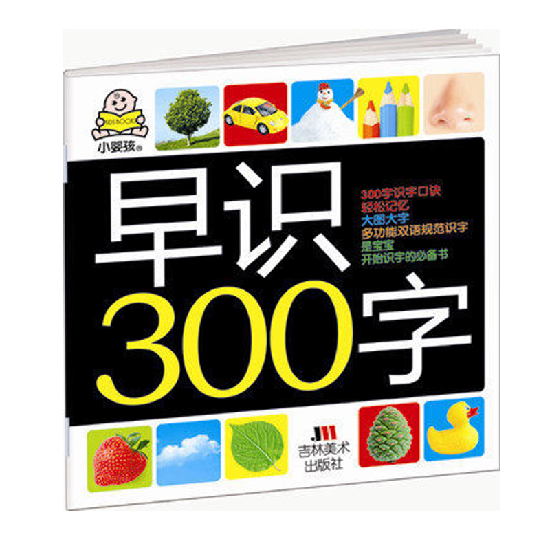 小婴孩早识300字儿童识字书幼儿认字绘本早教识字大王1-3-4岁宝宝婴儿认字书启蒙看图识字与阅读幼儿园学习教材简单汉字学前300字