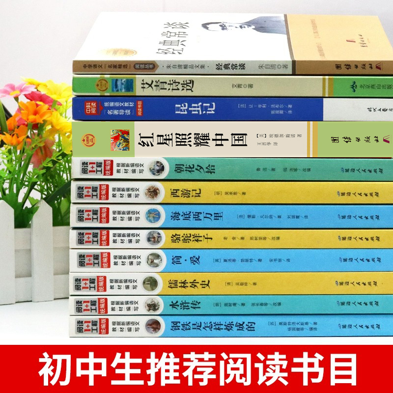 初中生名著十二本朝花夕拾鲁迅原著必读正版书正版七八年级骆驼祥子海底两万里初一课外书老师阅读书籍语文读物上册全套12推荐 - 图0