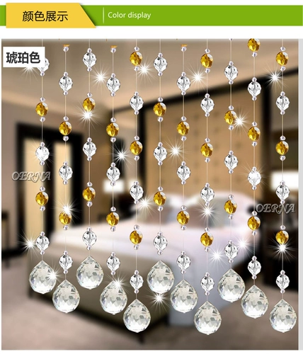 Янтарная штора, бусины ручной работы