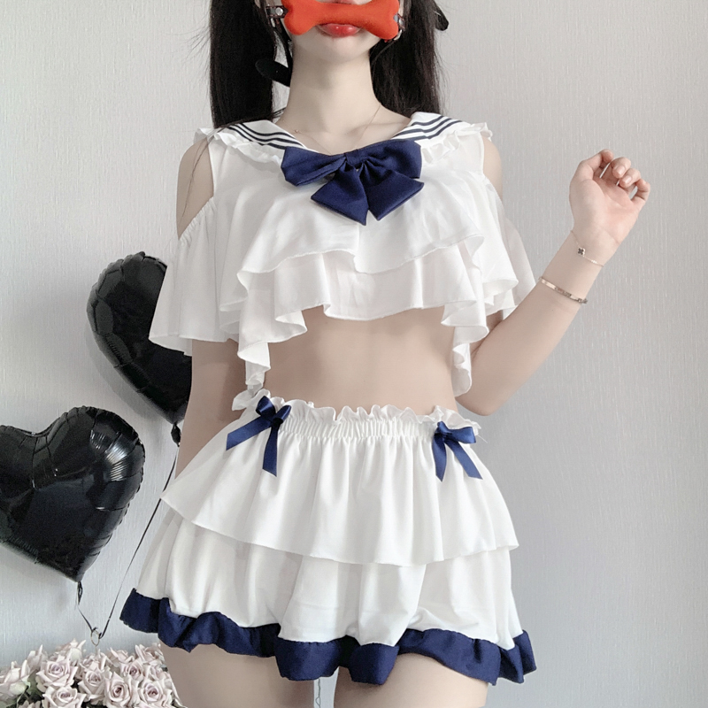 SALTCRUSH性感可爱学生套装日系萝莉二次元jk制服纯欲水手服女仆-图1