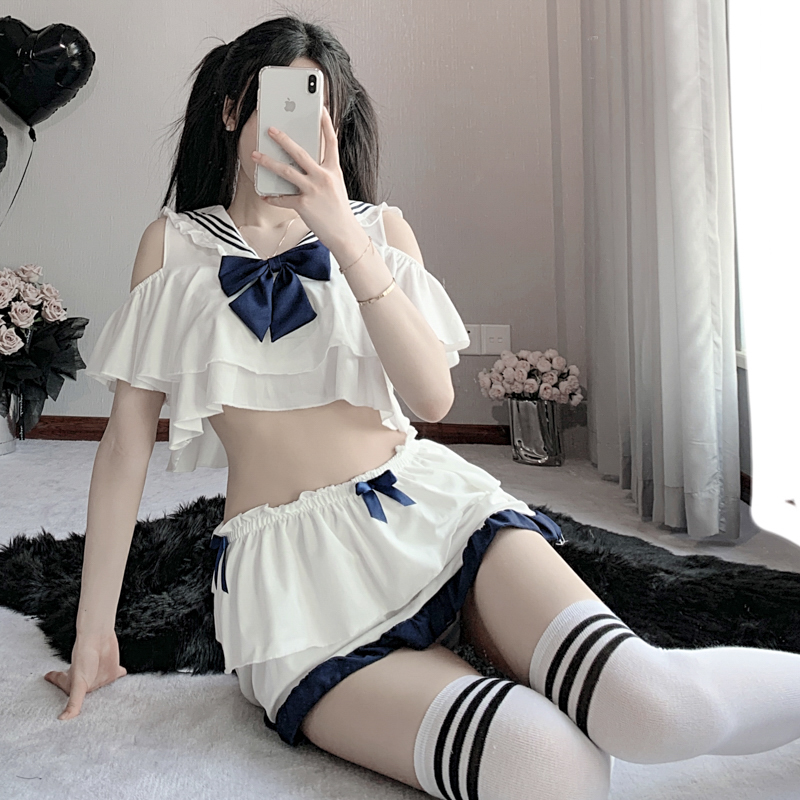 SALTCRUSH性感可爱学生套装日系萝莉二次元jk制服纯欲水手服女仆-图2