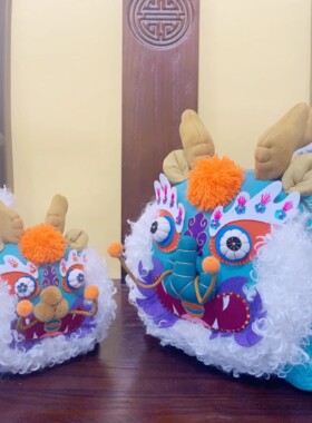 刺绣布偶玩偶布艺摆件龙新年礼物