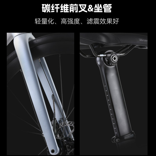 Xds Xide Sheng AD450 bicicleta de carretera deportes fitness ciclismo bicicleta horquilla delantera de fibra de carbono transmisión Shimano