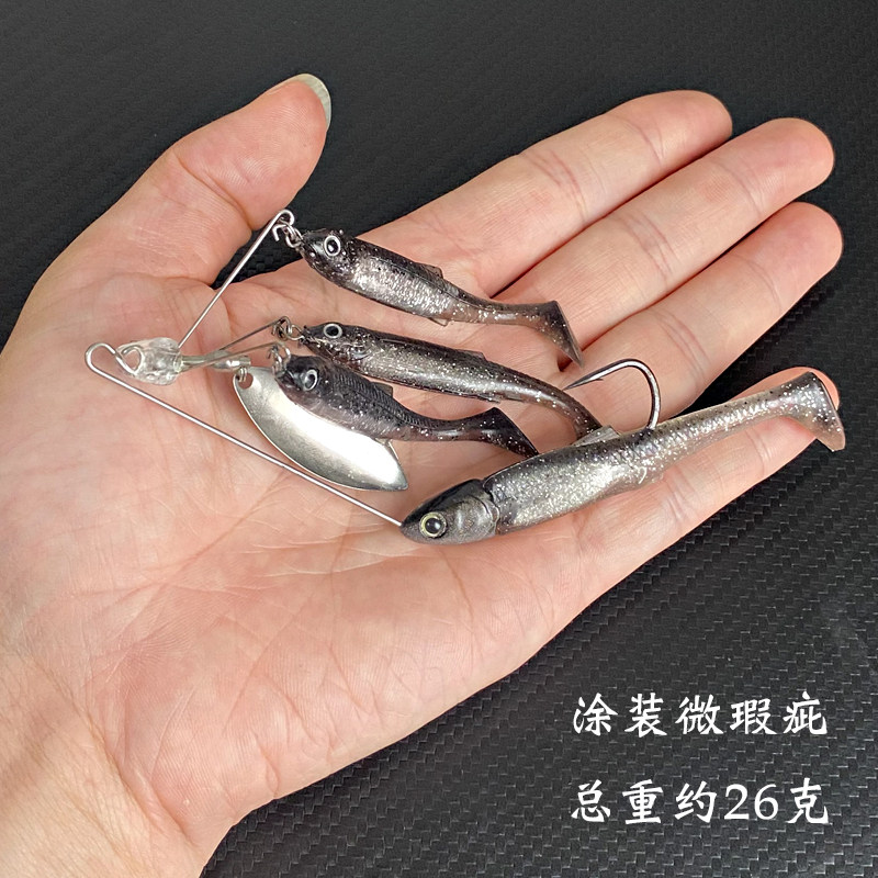 美国大牌尾单阿拉巴马群鱼钓组黑坑鲈鱼假饵铅头钩软鱼23克26克,淘宝优惠券,粉丝福利购,淘宝优惠卷