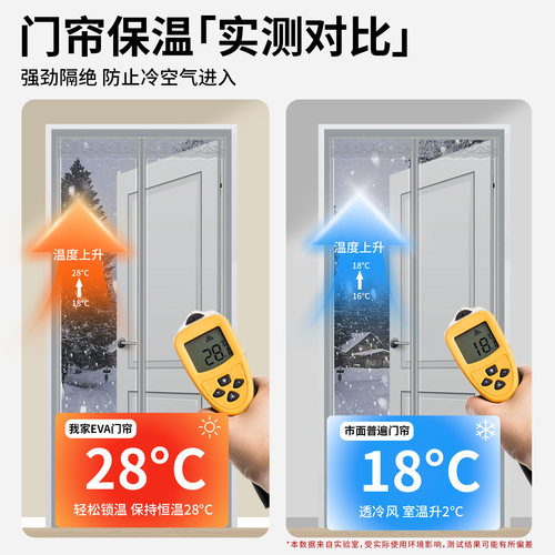 【新升级】加厚夏季保暖空调防风门帘透明挡风防冷气磁吸隔断帘 - 图2