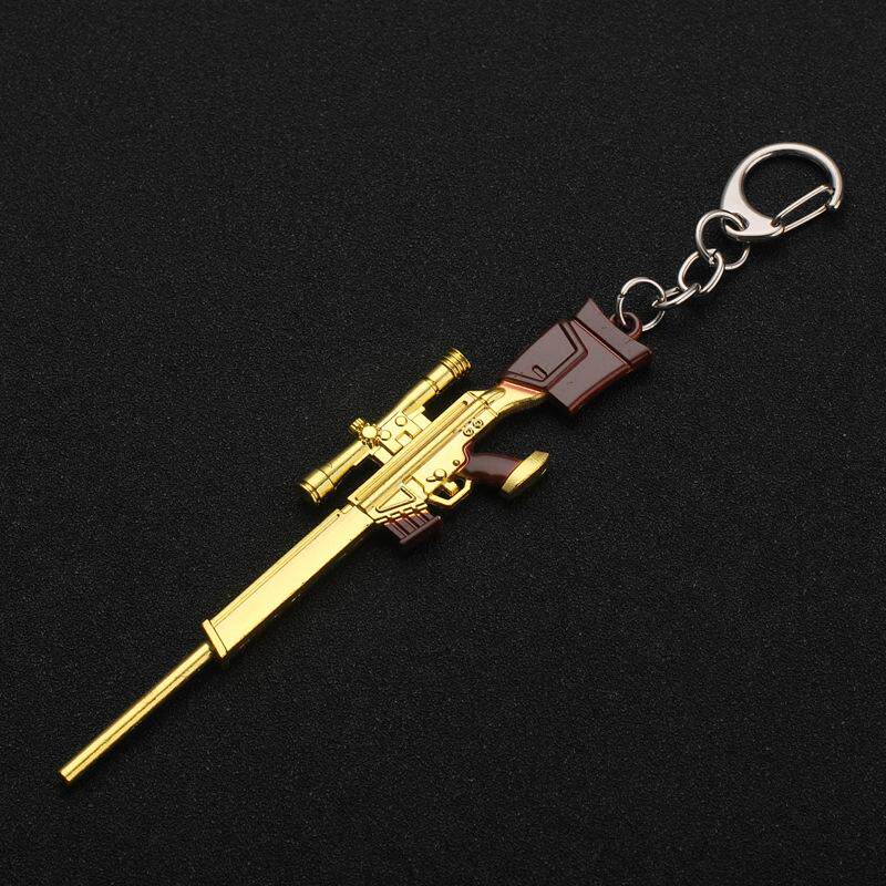 绝地求生钥匙链绝地求生和平精英五爪金龙枪械模型12CM男孩皮肤版手办钥匙扣链