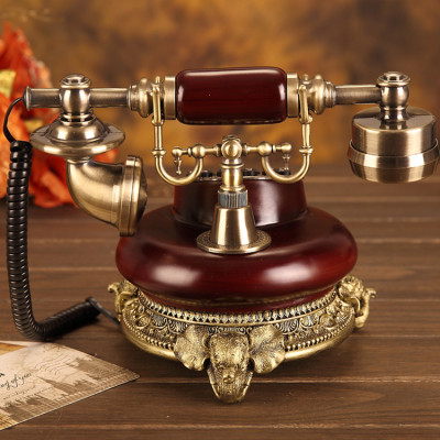 悦旗旋转盘仿古电话座机欧式电话机复古电话机时尚创意电话机 虎窝淘