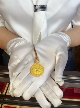 古法足金包银独角兽八宝罗盘吊坠