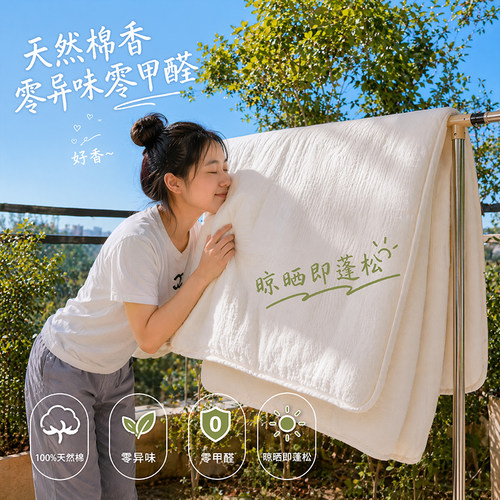 新疆长绒棉被纯棉花被子被芯加厚保暖棉絮床垫褥子一级全棉花冬被 - 图1