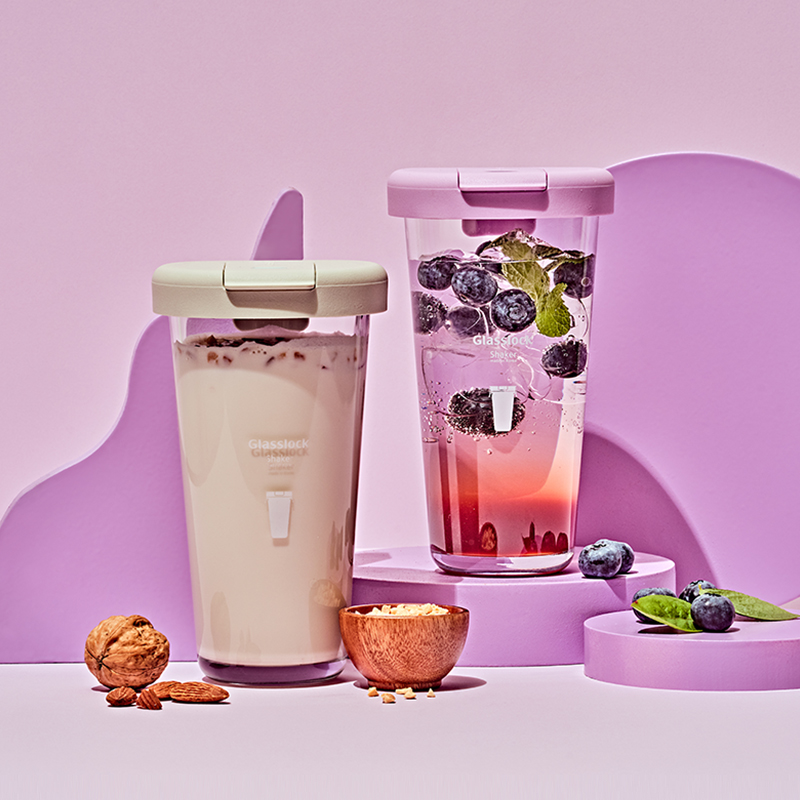 Glasslock盖朗韩国进口玻璃水杯简约随手杯家用吸管杯牛奶杯女生,淘宝优惠券,粉丝福利购,淘宝优惠卷
