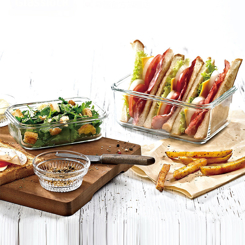 Glasslock韩国钢化玻璃密封冰箱收纳储物保鲜盒耐热便当盒多件套,淘宝优惠券,粉丝福利购,淘宝优惠卷