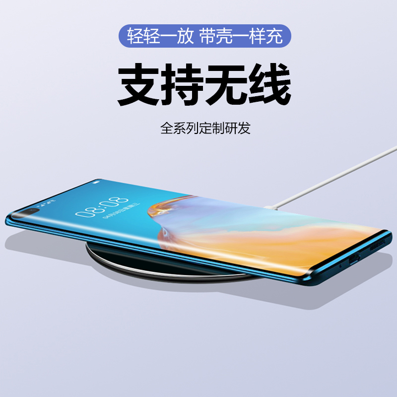 opporeno5手机壳双面玻璃新款金属万磁王reno5Pro保护套高端全包防摔透明reno5k外壳男女情侣时尚创意薄曲屏z-图1