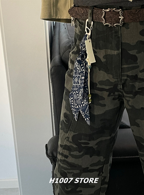 做旧深棕藤蔓十字金属扣女皮带男小众设计款腰带配裙子休闲工装裤