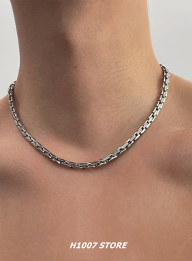 高级感不掉色嘻哈冷淡风钛钢项链男款颈链女生锁骨链街头百搭配饰