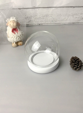 球形玻璃罩diy容器10cm永生花