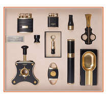 JIFENG monsoon cigar smoke with a dozen sets of lighter cigar knife tools to deliver a good selection of cigar presidential suits