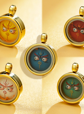 千古意通用钛钢手绘擦擦五路财神