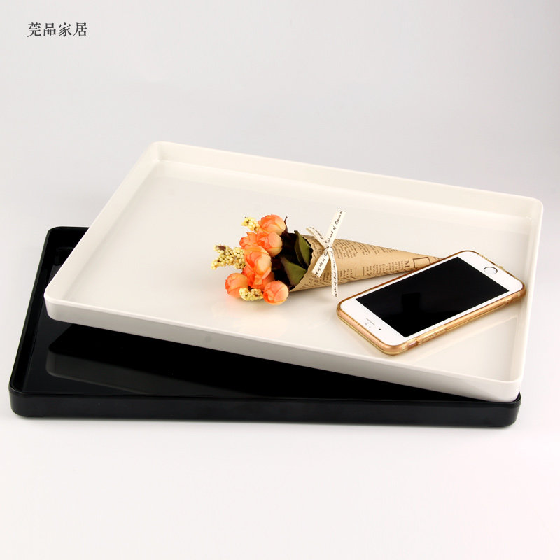 家用托盘长方形创意白色茶杯托盘客厅茶盘欧式塑料简约现代水果盘,淘宝优惠券,粉丝福利购,淘宝优惠卷