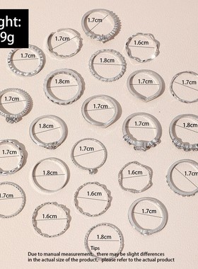 23PcsTrendySimplKnuck