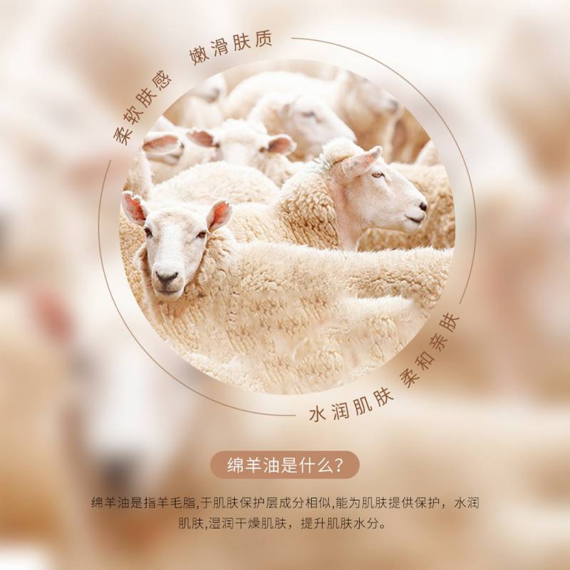 需拍3件！！仙蒂奈兒綿羊油輕盈滋潤霜140g Z_仙蒂奈兒旗艦店_洗護清潔劑_衛生巾_紙_香薰