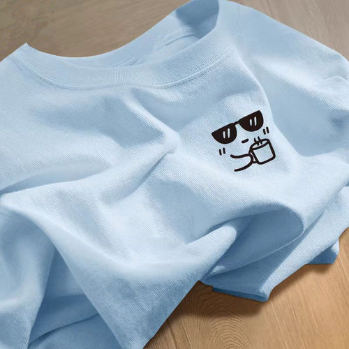 短袖男2025夏季新款重磅潮流宽松休闲版t恤男士大码白色ins半袖 - 图0